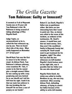 Sophia.Grilla.Tom Robinson's Trial News Story
