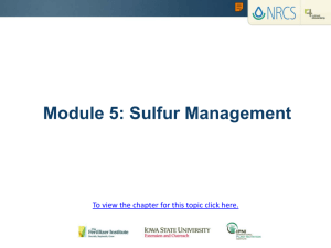 Module 5: Sulfur Management