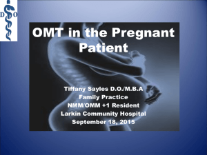 OMT Lecture: OMT in the Pregnant Patient