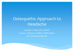 Osteopathic Approach To Headaches