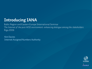 Introducing IANA - Internet Assigned Numbers Authority