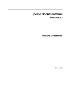 ipcalc Documentation