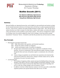 Biofilm Lesson with Student worksheet