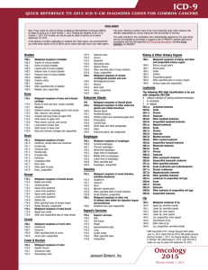 Oncology Diagnosis Codes
