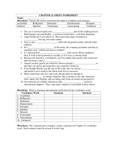 Green Ch. 22 Worksheet - Beatrice Public Schools