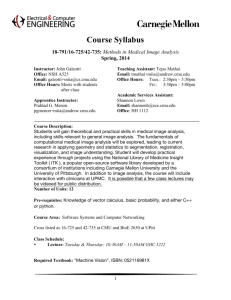 Course Syllabus - Visualization and Image Analysis (VIA) lab