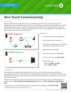 Zero Touch Commissioning