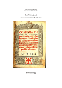 Dante's Divine Comedy - University of Reading