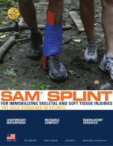 SAM Splint Brochure - SAM Medical Products