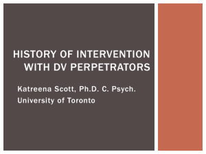 History of Intervention with DV Perpetrators