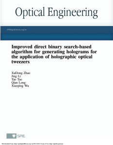 Improved direct binary search-based algorithm for generating