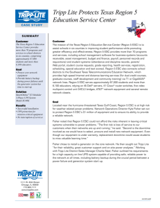 Tripp Lite Protects Texas Region 5 Education Service Center Case