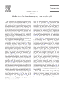 Mechanism of action of emergency contraceptive pills