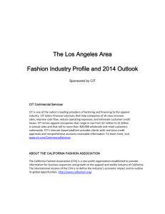 The Los Angeles Area Fashion Industry Profile and 2014 Outlook