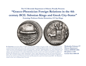 “Graeco-Phoenician Foreign Relations in the 4th century BCE