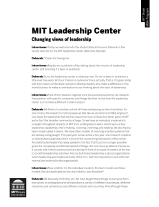 MIT Leadership Center - MIT Sloan School of Management