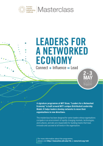 LEADERS FOR A NETWORKED ECONOMY