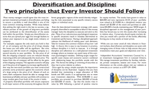 Diversification and Discipline: Two principles that Every Investor