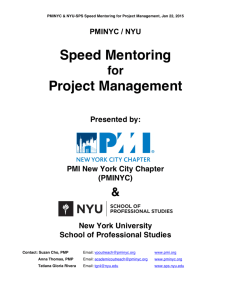 Speed Mentoring Project Management