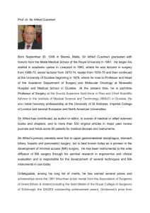 Prof. dr. Sir Alfred Cuschieri Born September 30, 1938 in
