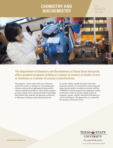 chemistry and biochemistry - The Graduate College