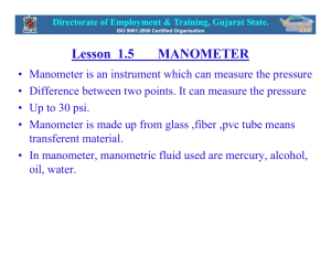 Lesson 1.5 MANOMETER - ITI Pardi Home Page