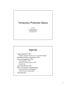 Temporary Protected Status Agenda