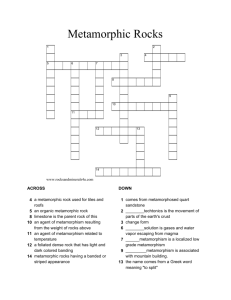 metamorphic rocks crossword