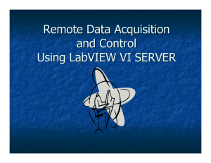 Remote Data Acquisition and Control Using LabVIEW VI