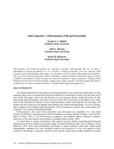 Self-Congruity: A Determinant of Brand Personality