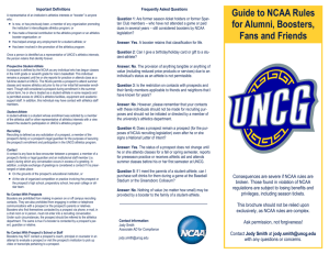 Guide to NCAA Rules for Alumni, Boosters, Fans and Friends