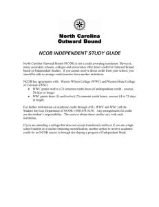 Independent Study Guide for Academic Credit