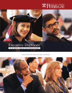 doctor of education degree - University of Pennsylvania