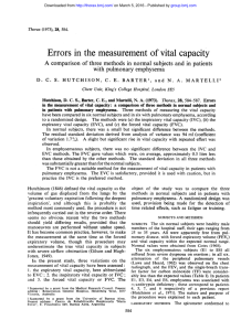 Errors in the measurement of vital capacity