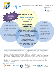 Patient Safety - San Diego Organization of Healthcare Leaders