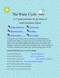 The Water Cycle Pathfinder
