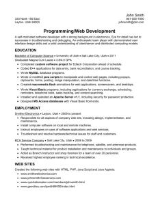 Web Development Resume