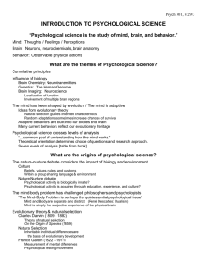 What are the themes of Psychological Science?