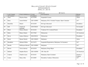 Bulloch County State Court Arraignments April 21, 2014 8:30 a.m.