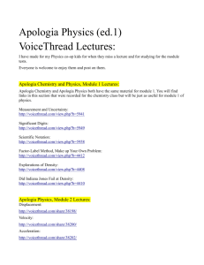 VoiceThread Index for Apologia Physics ed1