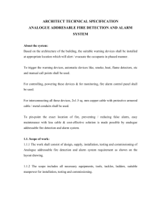 Tender Technical Specification for Addressable Fire Detection and