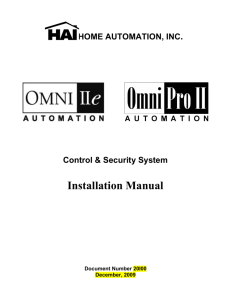 Omni IIe and OmniPro II Installation Manual - Home