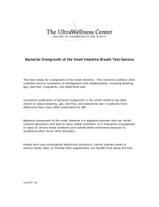 Bacterial Overgrowth of the Small Intestine Breath Test
