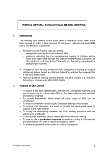 special educational needs criteria