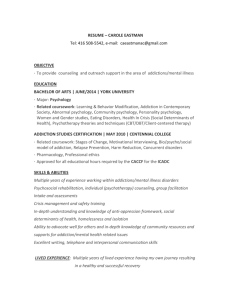 Resume & degree - Canadian Harm Reduction Network
