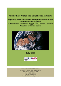WLI - Middle East Water and Livelihoods Initiative