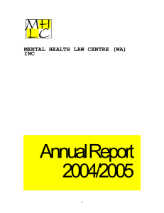 Table of Contents - Mental Health Law Centre