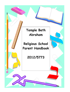 parent involvement - Temple Beth Abraham