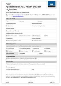 ACC024 Application for ACC health provider registration