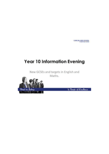 Maths and English Handout - Carr Hill High School & Sixth Form